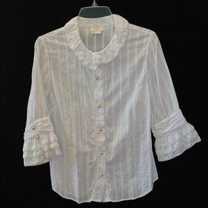 Kate Spade Gold Button Blouse